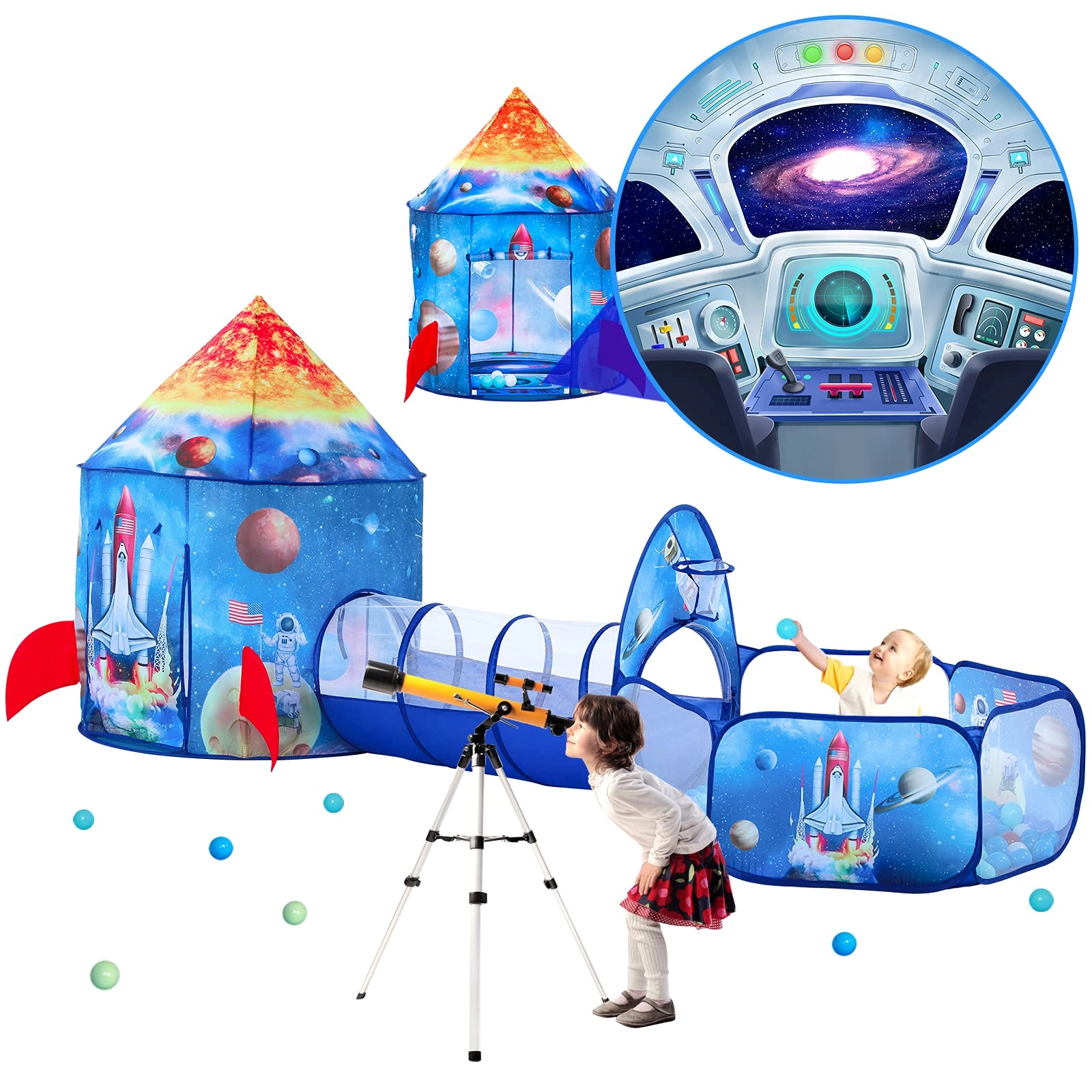 shen zhen ke man di ke ji you xian gong si Princess Tent + Ball Pit + Crawl Tunnel