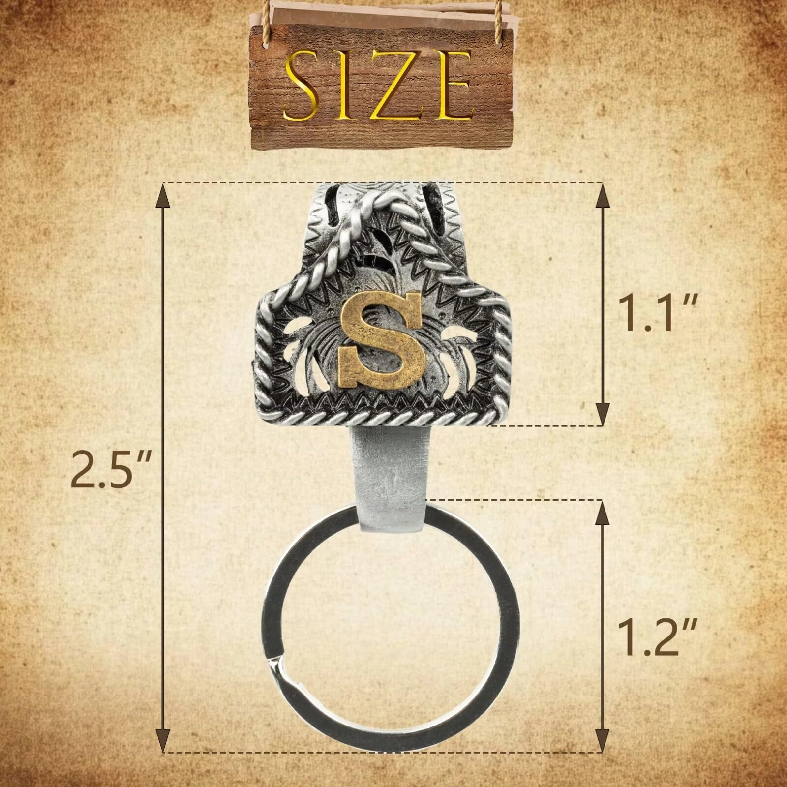 Letter Keychain - Western