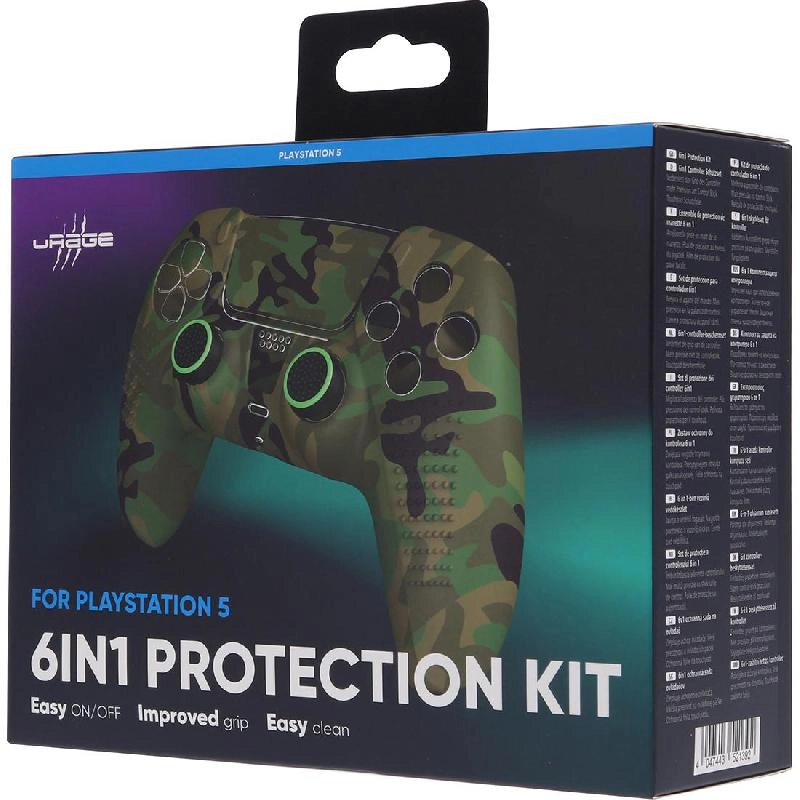 Grip Cover + Analogue Stick Attachement + Trigger Attachement + Sticker for Lightbar - for PlayStation 5