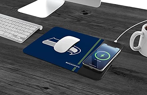 NFL Wireless Charging Mouse Pad - 22.86x9.91 cm