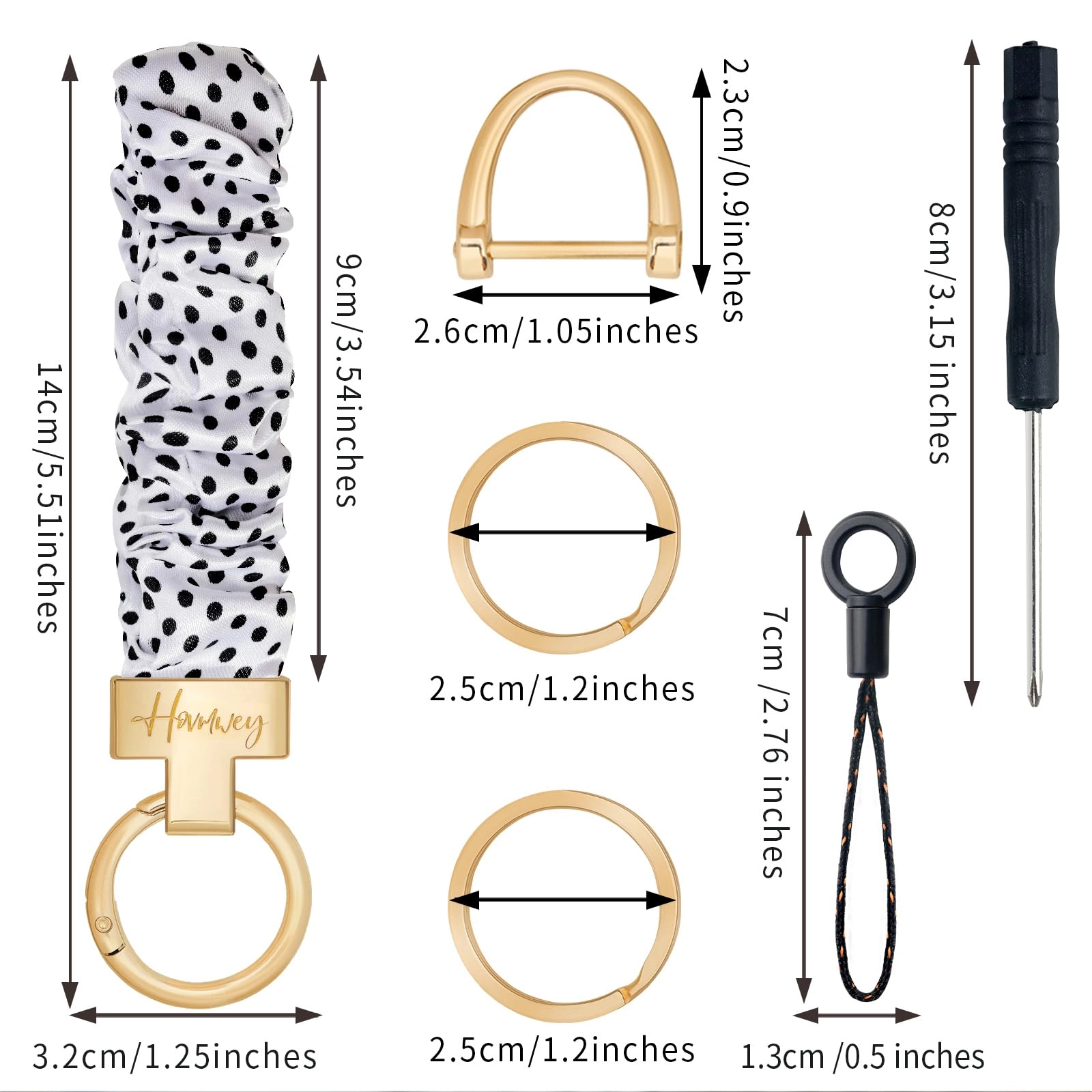 Stretchy Scrunchie Keychain Wristlet - Fun