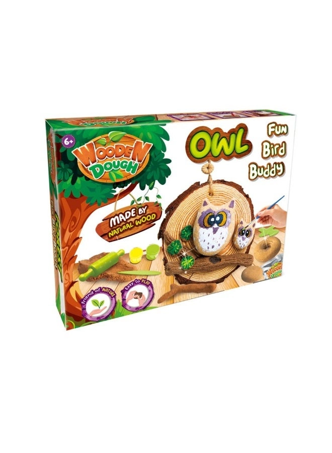 Paulinda Wooden Dough Owl Fun Bird Buddy Craft Kit - 6+ years