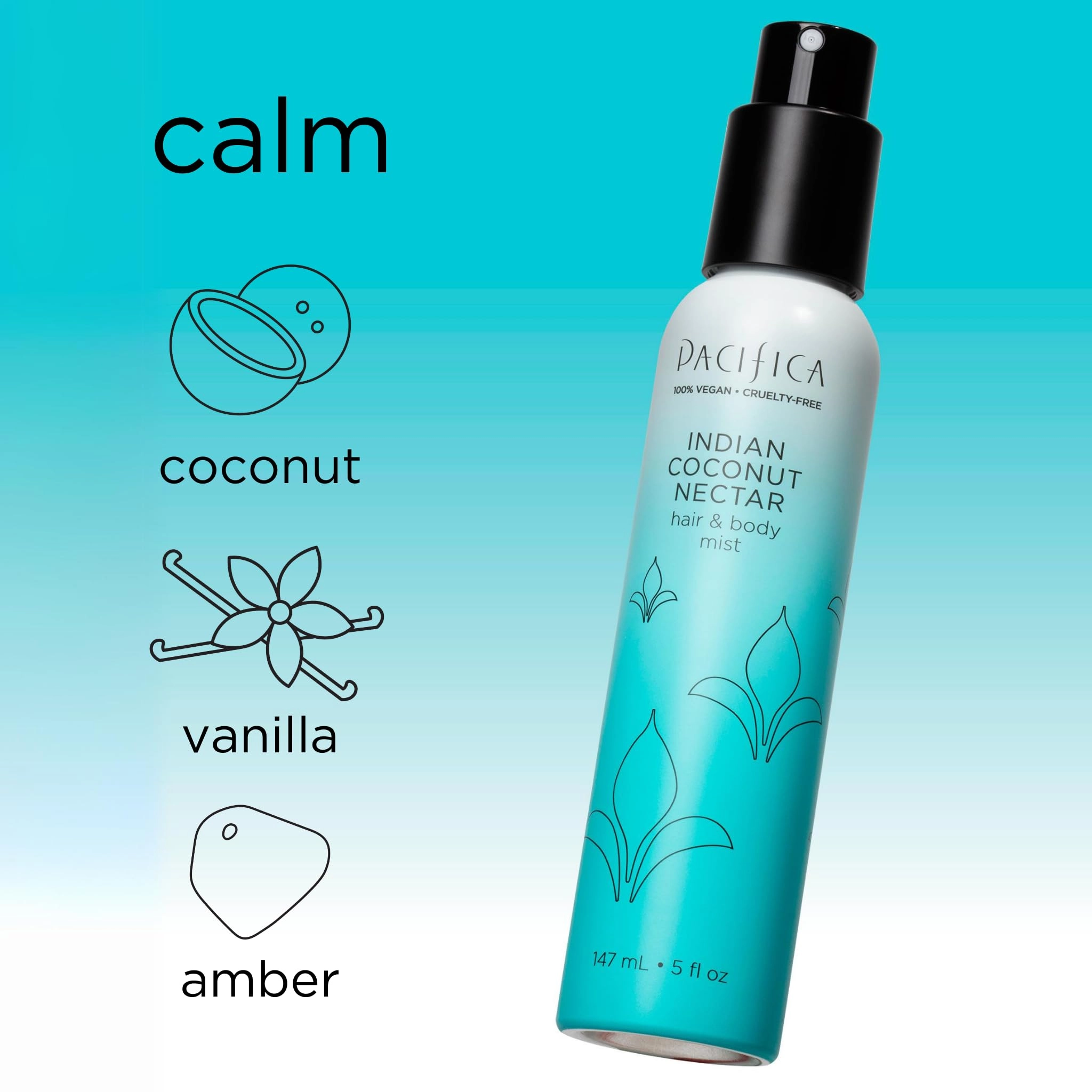 Perfumed Hair and Body Mist 1 - 6 Fluid Ounces Indian Coconut Nectar