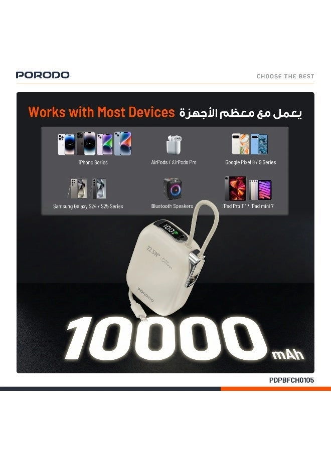 Power Bank Built-In Type-C & Lightning - 10000mAh 5V/3A