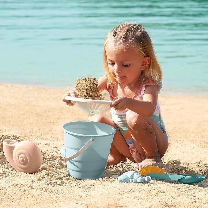 Glitter Beach Toy Bucket - 17 cm 2 Pcs Accessory Set