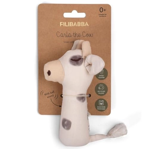 Linen rattle - Linen Cow
