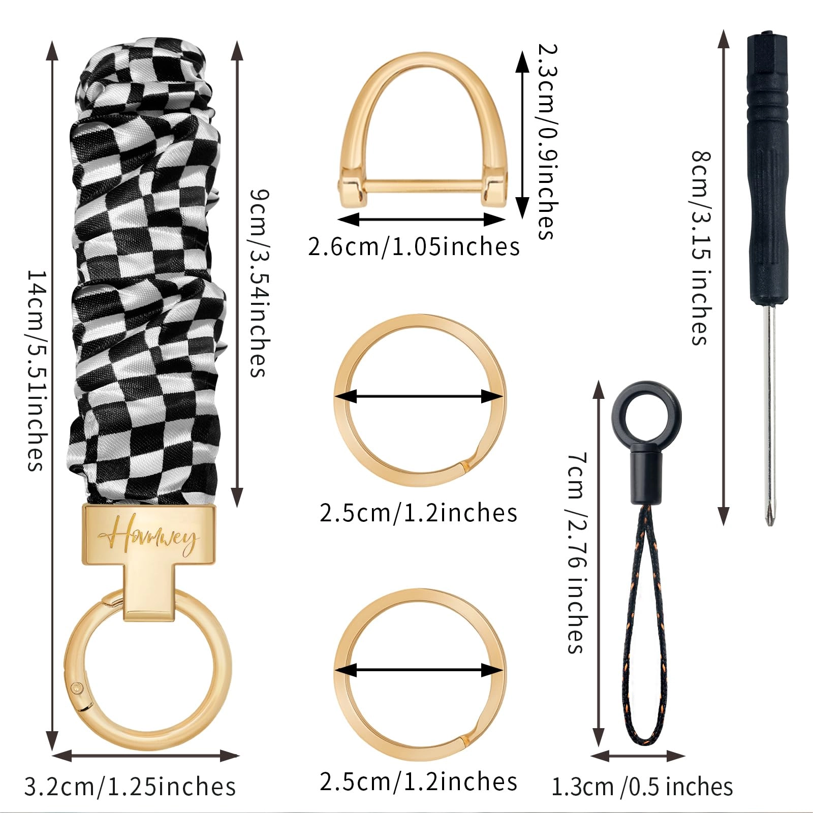 Stretchy Scrunchie Keychain Wristlet - Fun