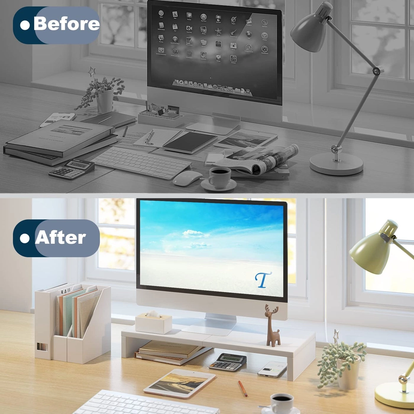 Adjustable Monitor Stand Riser Pack