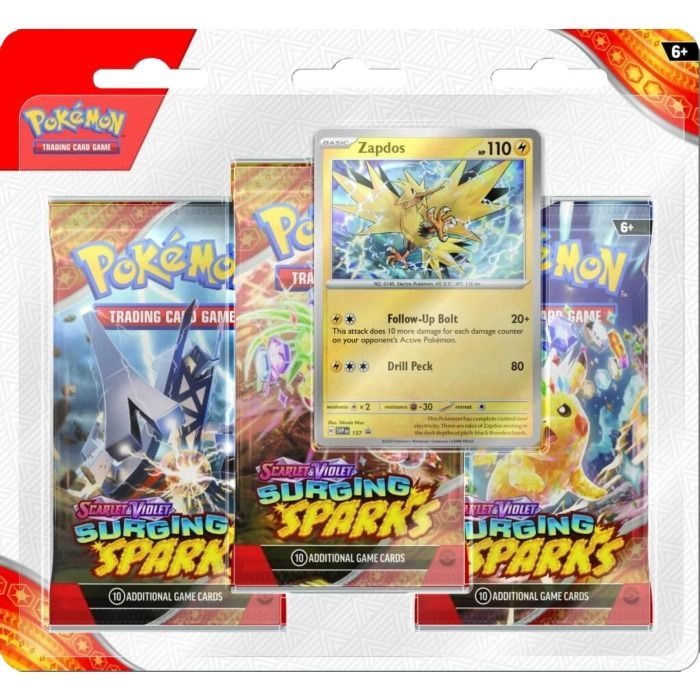 TCG Scarlet & Violet 8 Surging Sparks Three Booster Blister