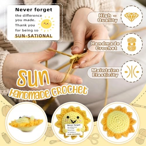 Positive Crochet Sunshine Dolls - Handmade Emotional Support