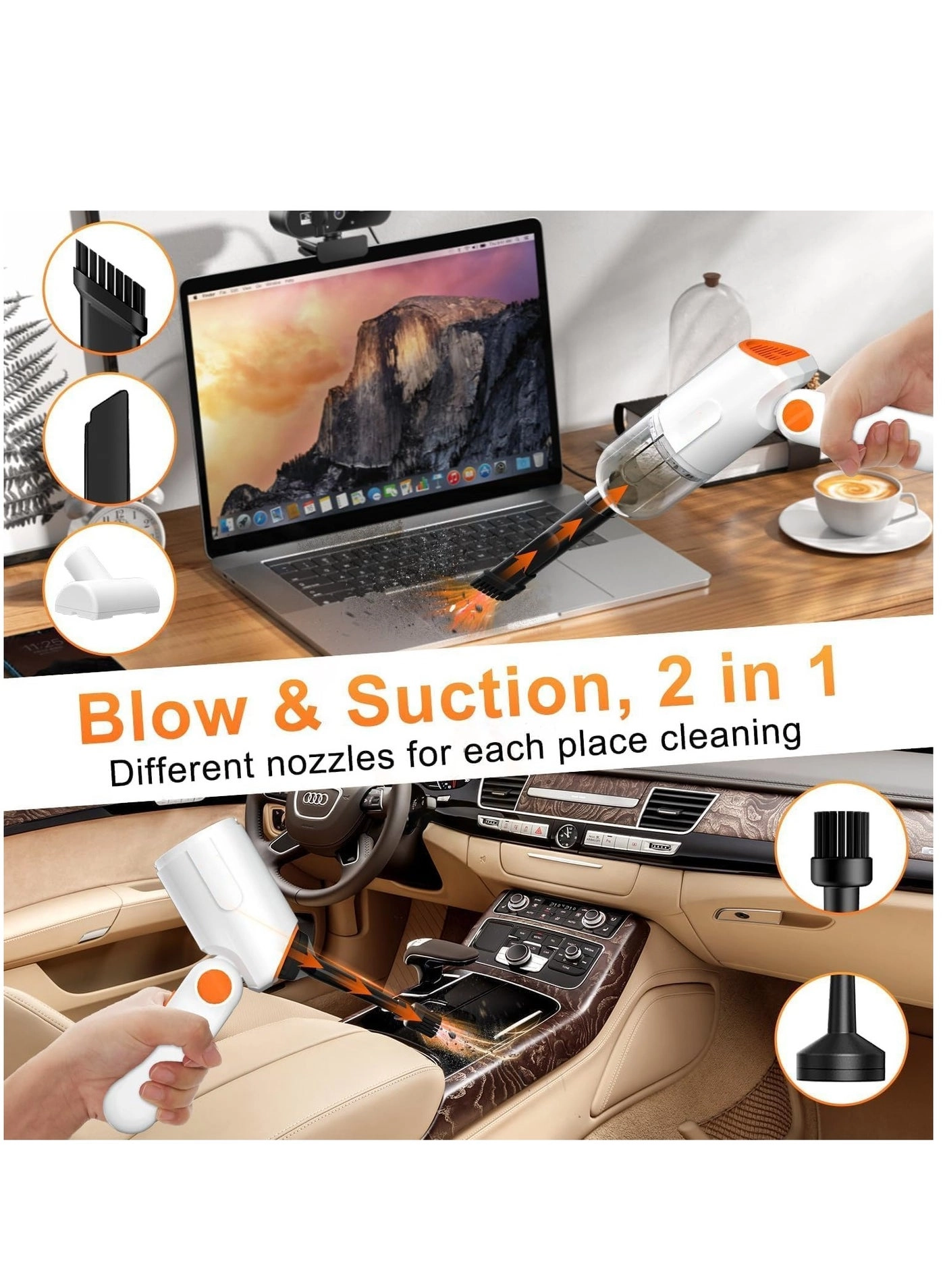 Handheld Car Vacuum Cleaner - 4000mAh