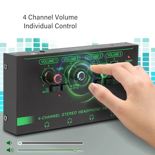 6 Channel Stereo Headphone Amplifier - Type-C Power Mini Signal Splitter