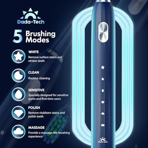 Sonic Toothbrush - 5 Cleaning Modes 9 Brush Heads