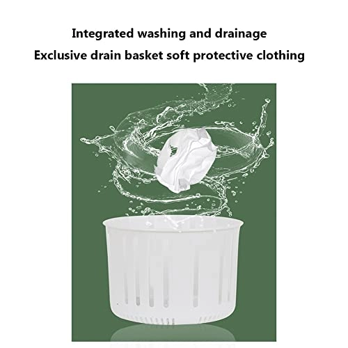 Foldable Small Laundry Washing Machines with Dryer Bucket, Portable Socks Underwear Washing Machine with Blue Light Sterilization, Low Noise for Travel Hotels