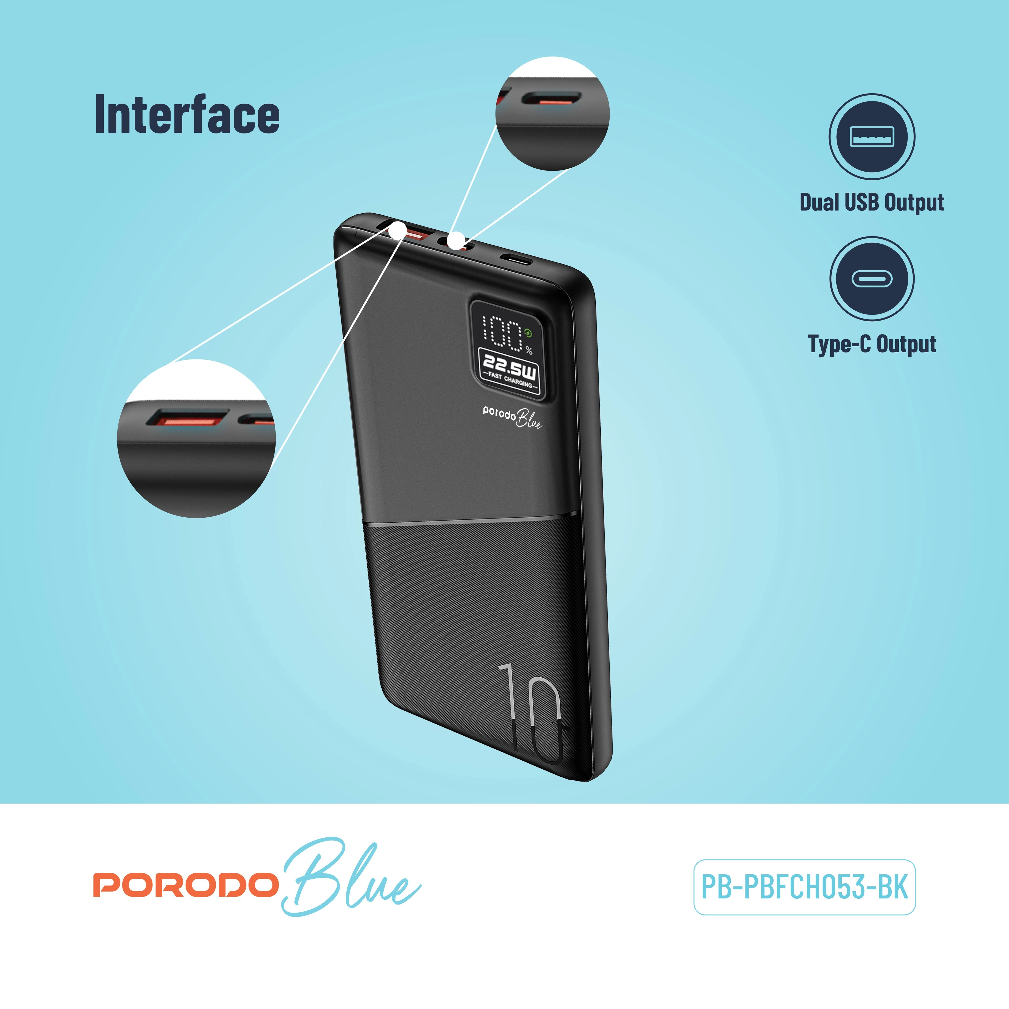 PD-PBFCH004-BK - 10000 mAh 20W