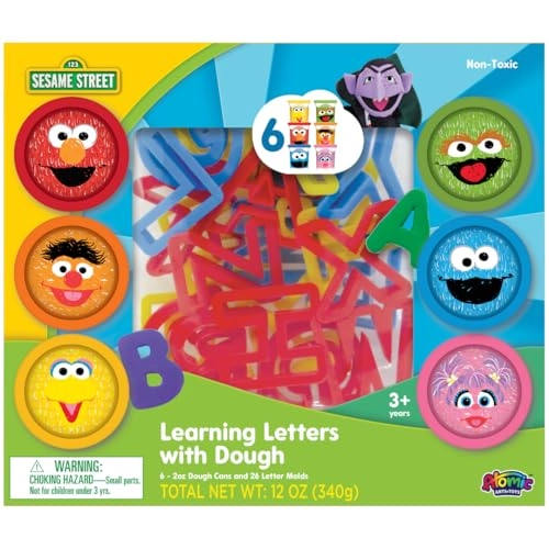Sesame Street Learning Letters with Dough - 8 1-oz Cans 26 Letter Molds
