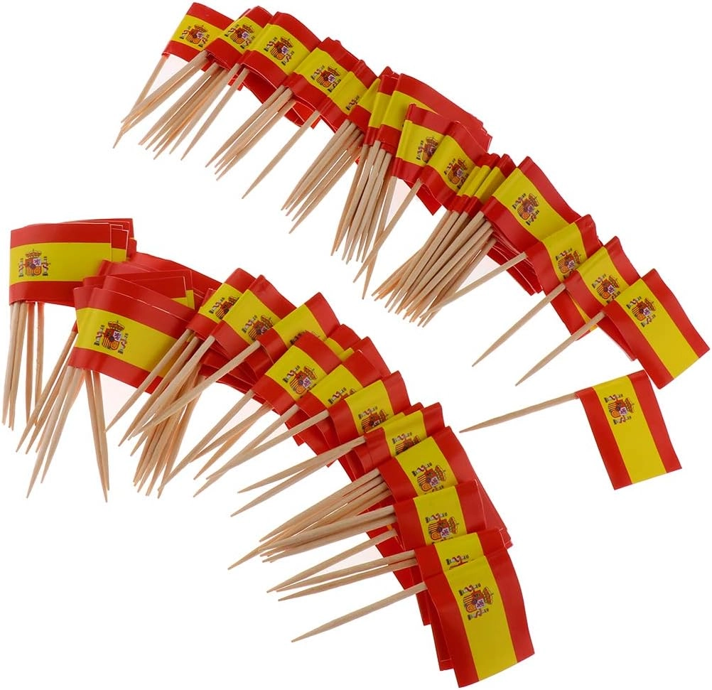 Flag Toothpicks - 100 Pieces Wedding Birthday Dinner