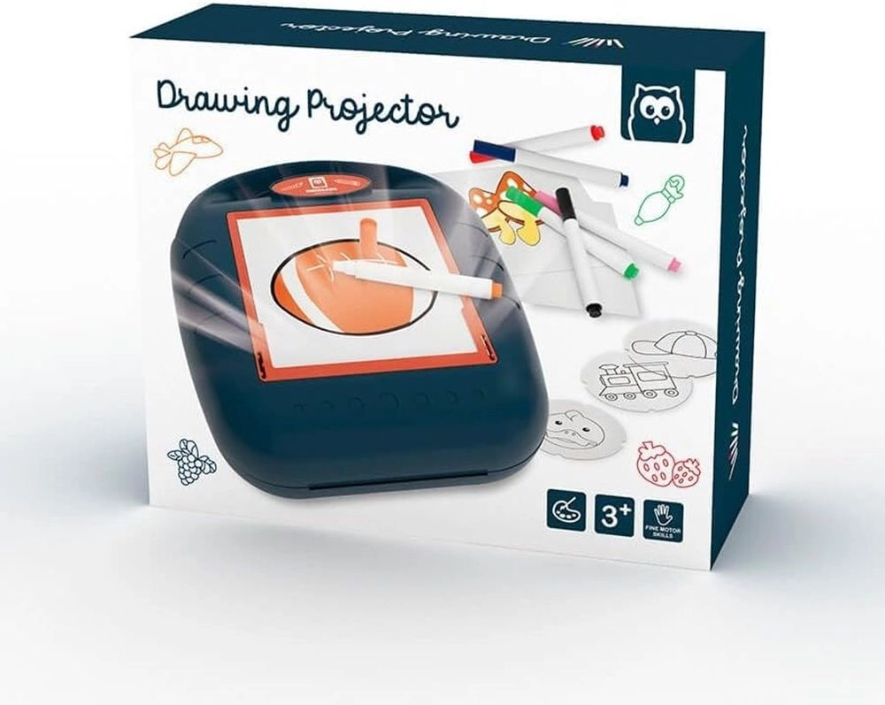 Drawing Projector - 56pcs 6 brightly colored markers
