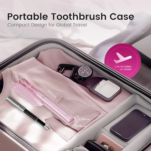 Sonic Electric Toothbrush - Pink USB Travel-friendly