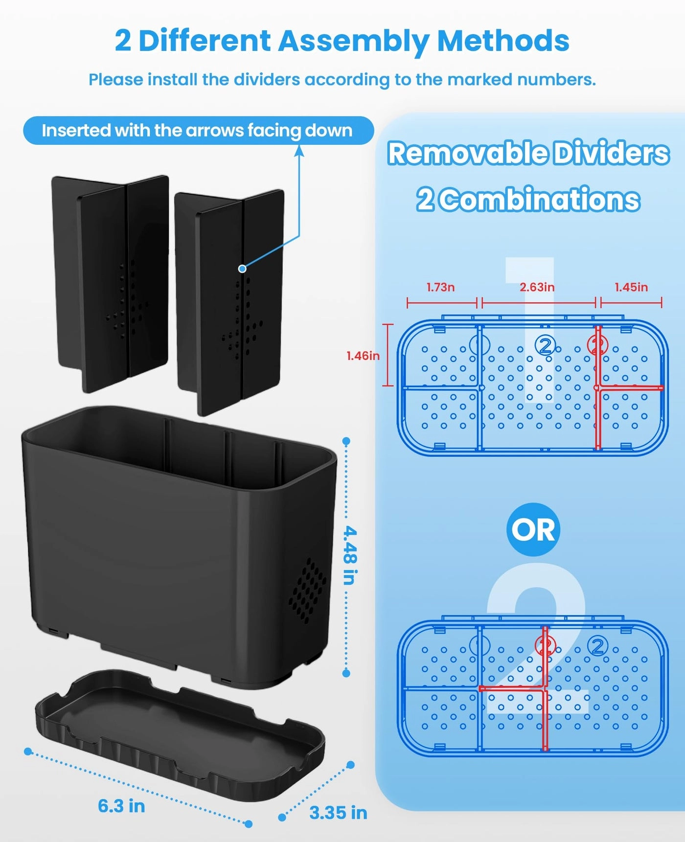 Toothbrush and Toothpaste Holders - Countertop Detachable 5 Slots