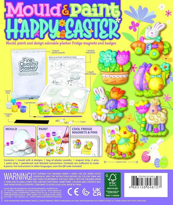 Mould & Paint Craft Kit - Happy Easter Suitable for 5 years & above