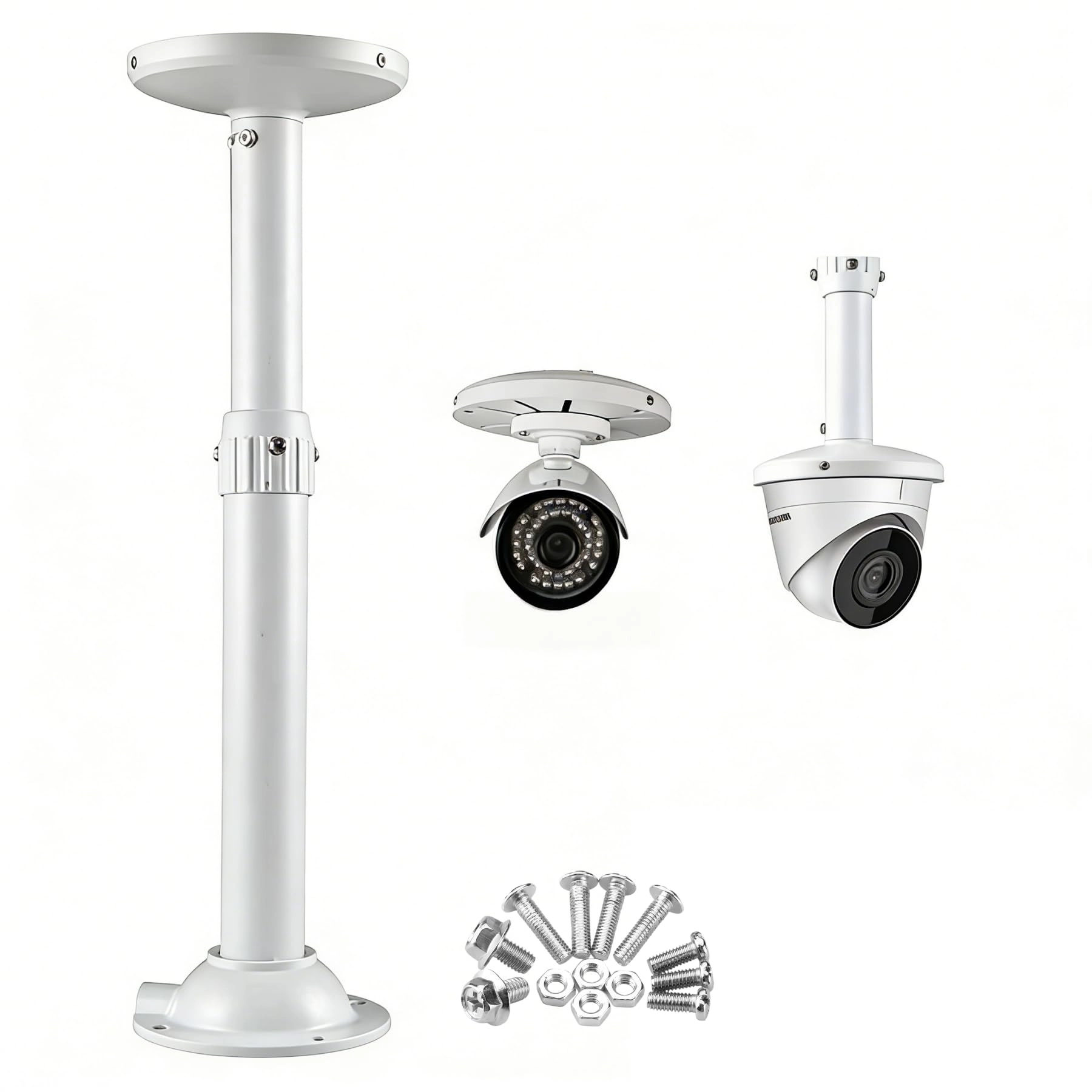 V-Fiabilidad I-Type CCTV Surveillance Camera Wall Mount Bracket - 300-600MM Telescopic Adjustable
