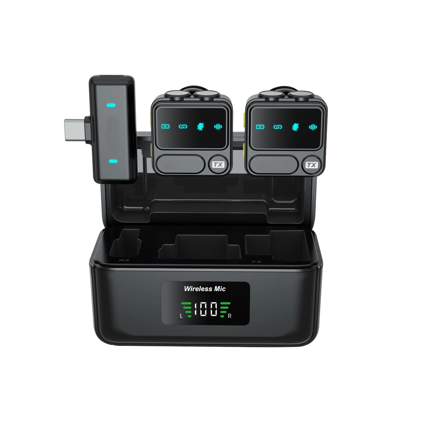 Wireless Lavalier Microphones - 2 2.4 GHz