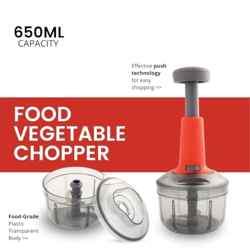 Push Chopper - 650ml 3 Blades