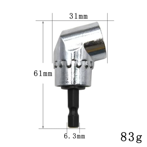 Right Angle Drill Adapter - 105° 1/4" Hex Magnetic Socket 360° Adjustable