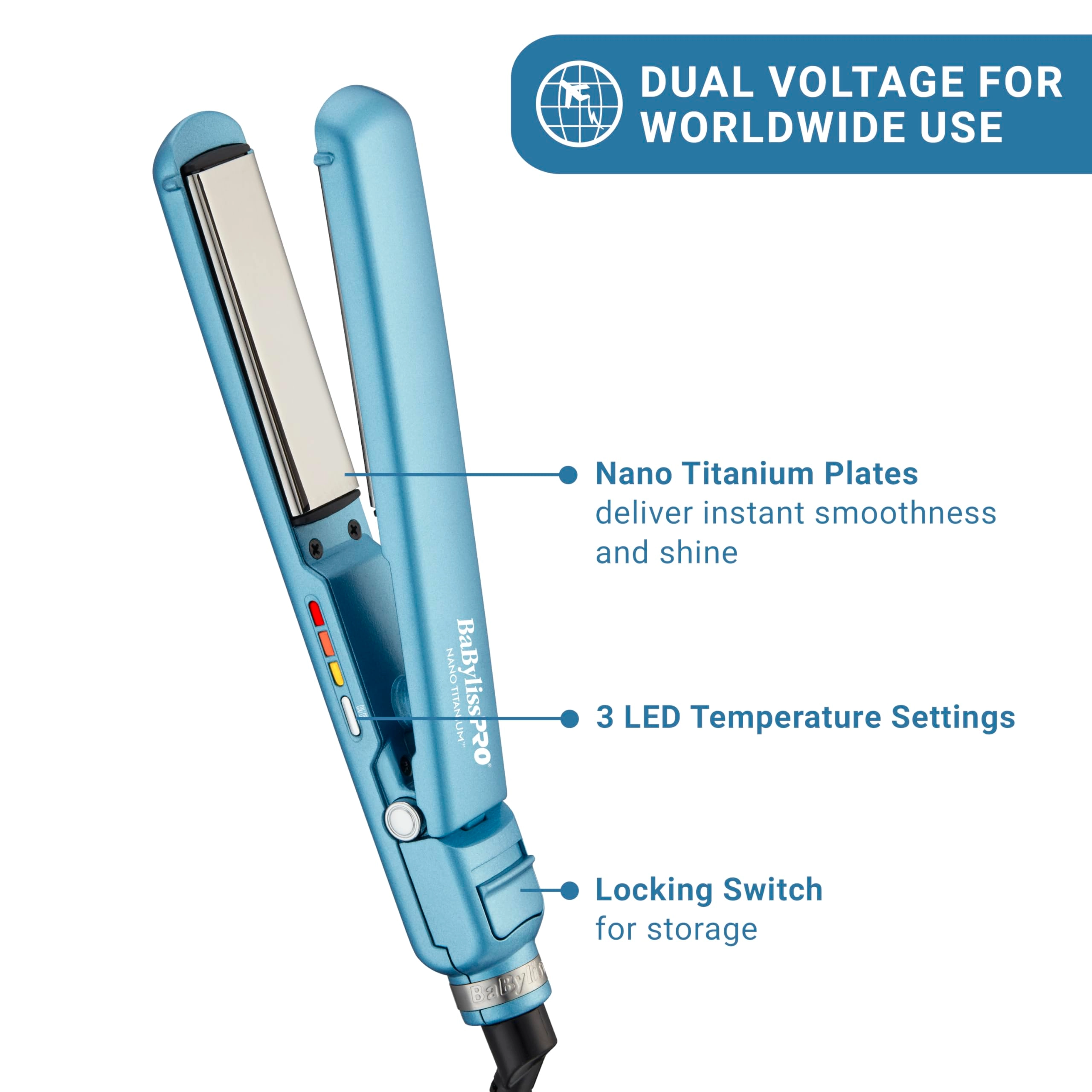 Nano Titanium Ultra-Thin Flat Iron - 1 inch