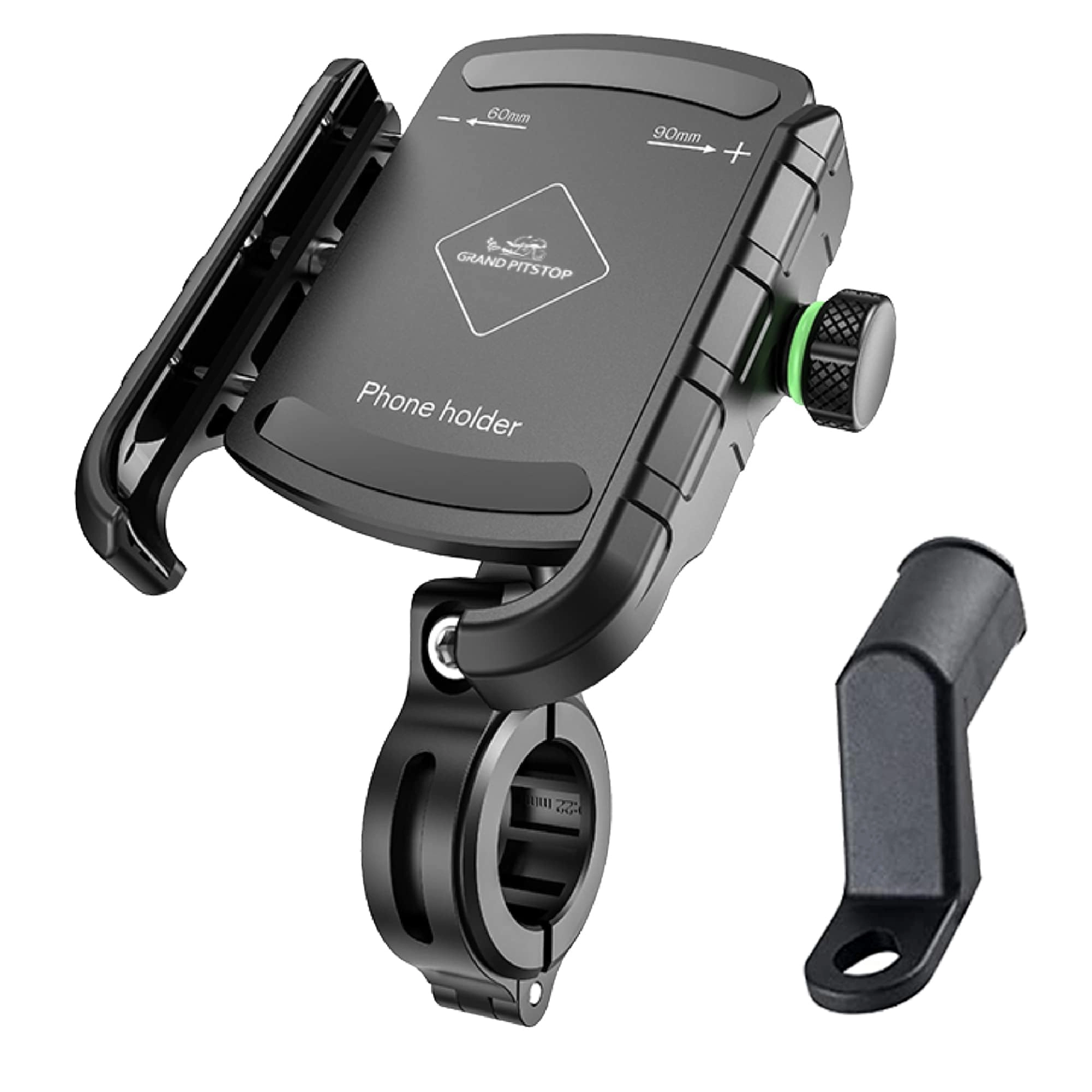 Motorcycle Phone Holder - Compatible with 4" to 6" Phone 360° Phone Protection Aluminium Clamp