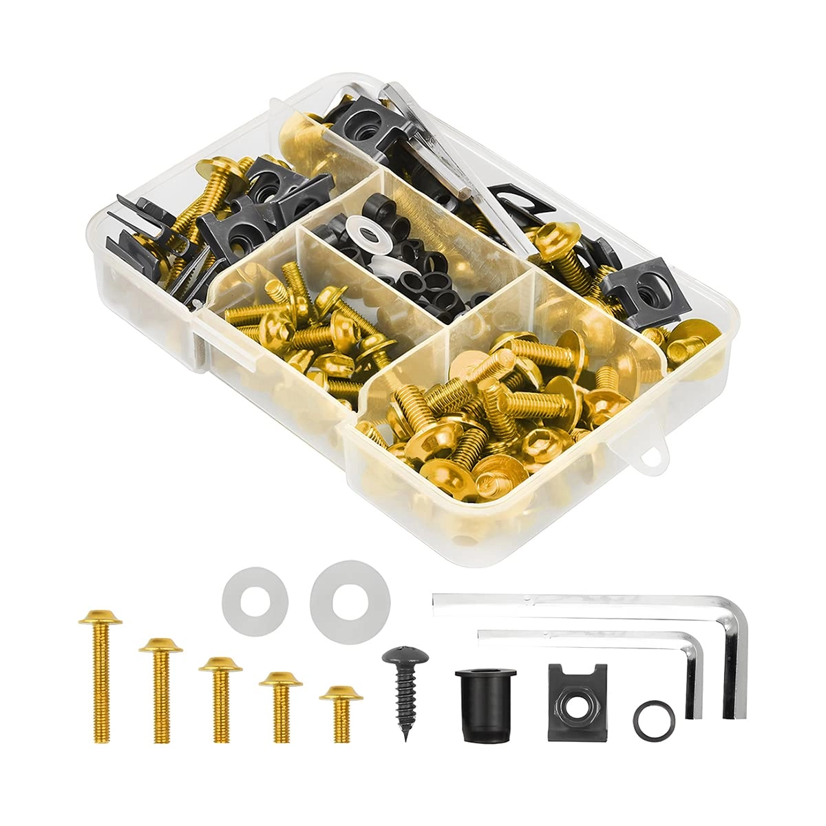 Motorcycle Fairing Bolt Kit - 40mm 6mm