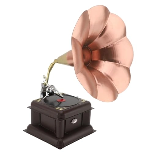 Vintage Phonograph - Red Bronze Iron