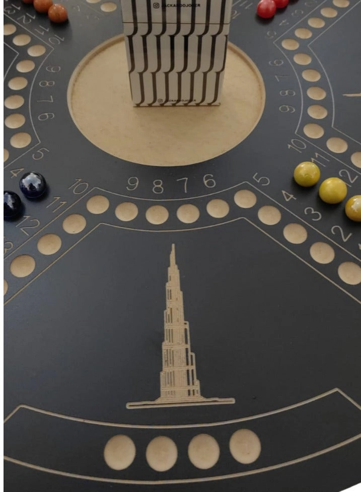 Dubai Style - Colorful Marble Portable Storage Bag (English & Arabic)