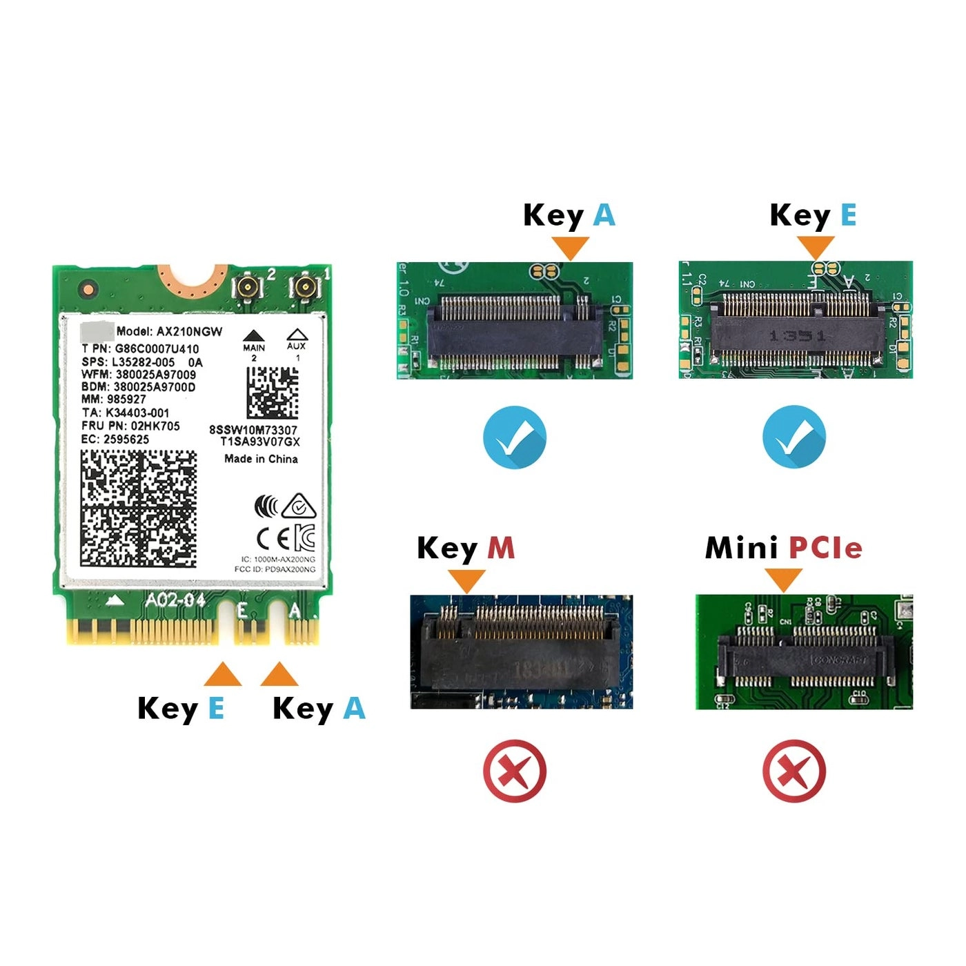 AX210NGW - WiFi 6E M.2 Wireless