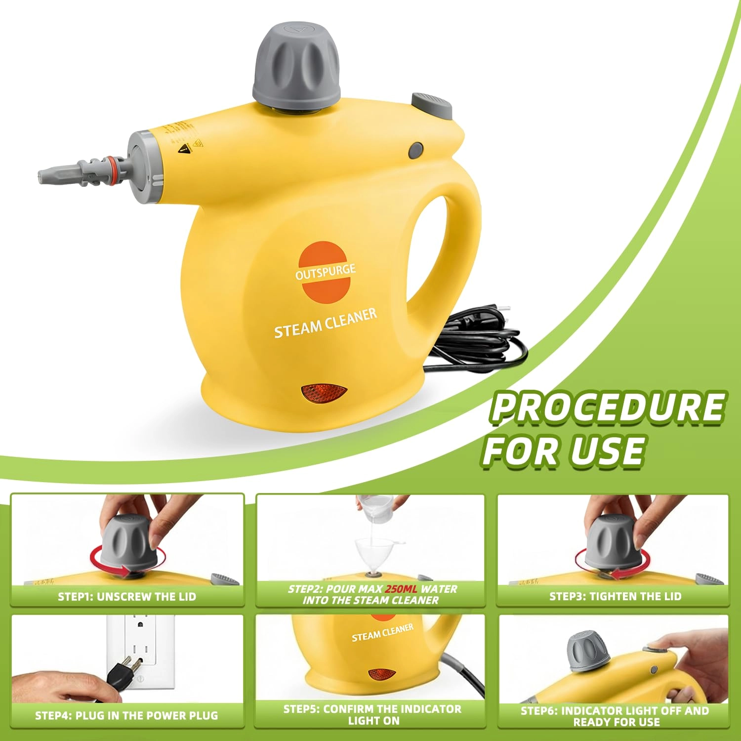 steam cleaner - 3.5E+2 Milliliters