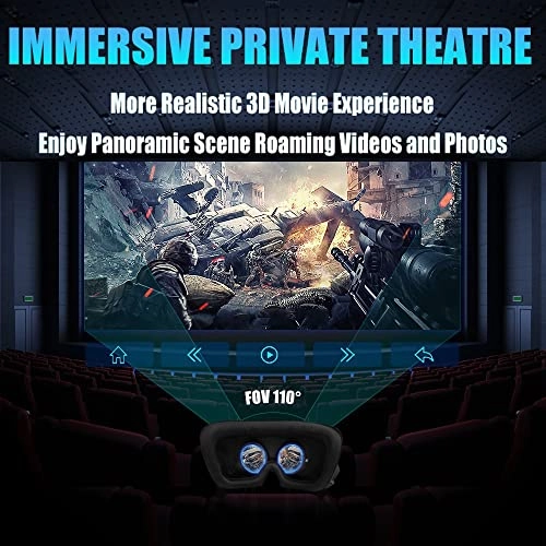 3D Immersive Headset Glasses - Universal Smartphone Fit Immersive 360 Viewing