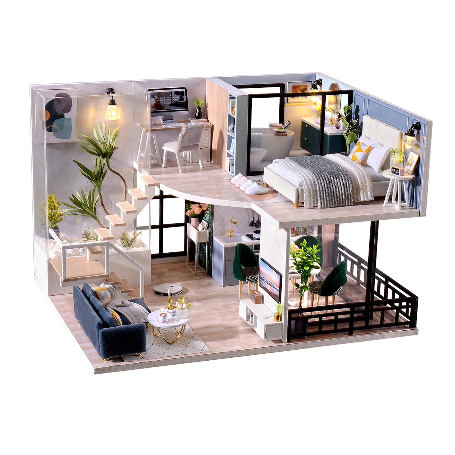 Miniature Dollhouse - Creative Room with Furniture