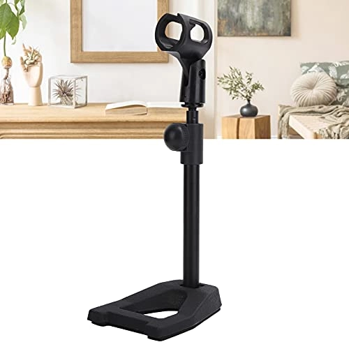 Microphone Stand - Portable Desktop Adjustable 23-28cm Black