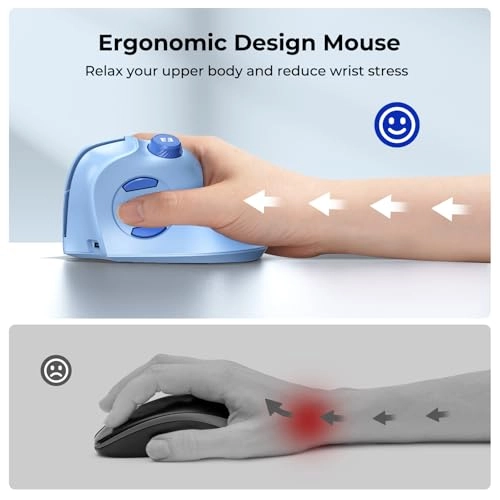 Ergonomic Vertical Mouse - Bluetooth, USB