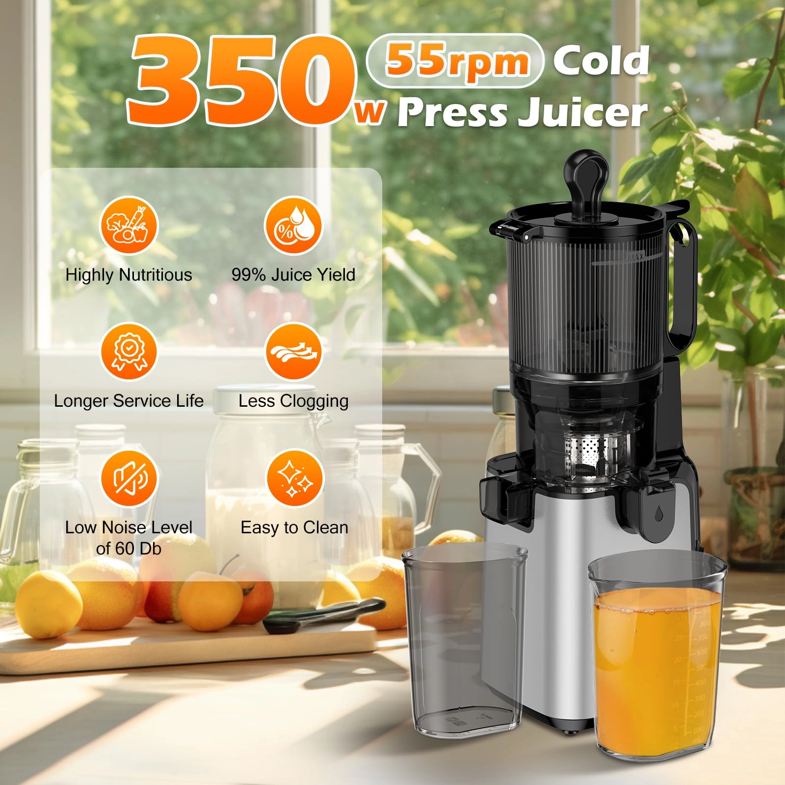 Masticating Juicer - 350 watts
