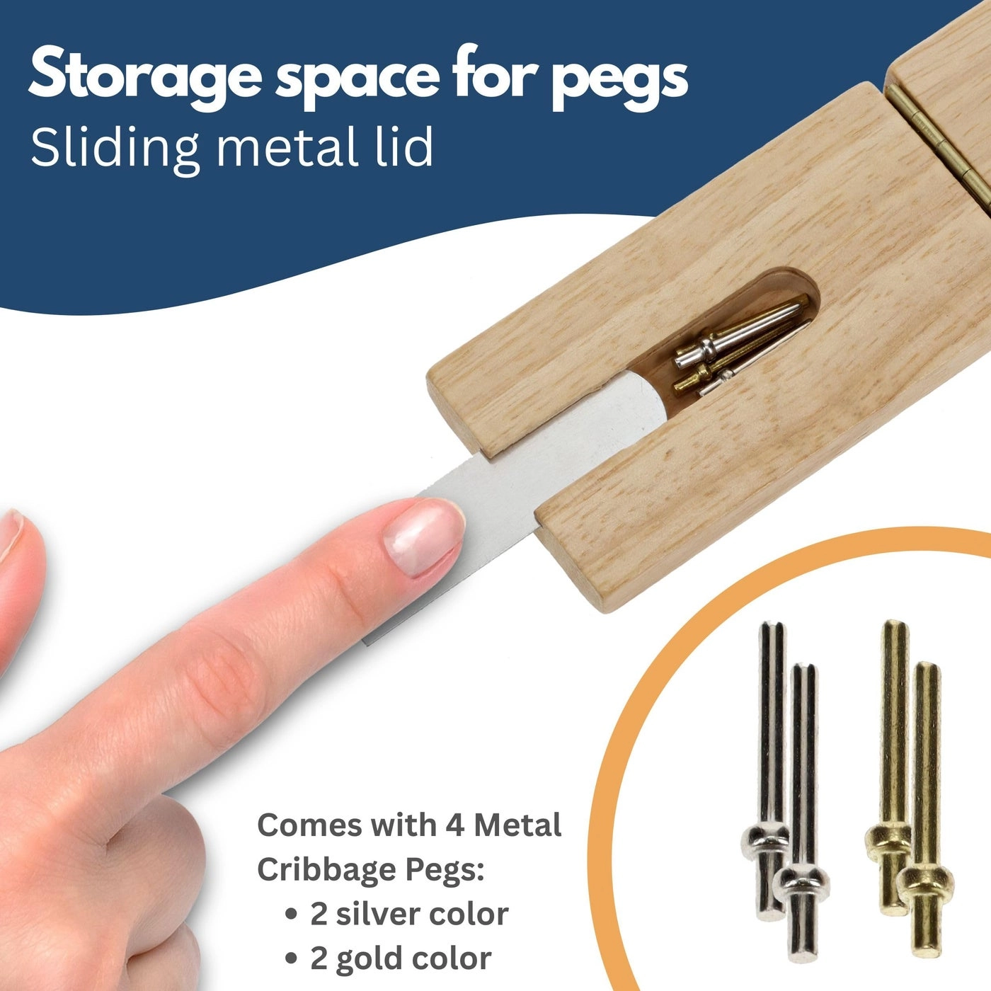 Cribbage Board - Travel Foldable 2 Track Set
