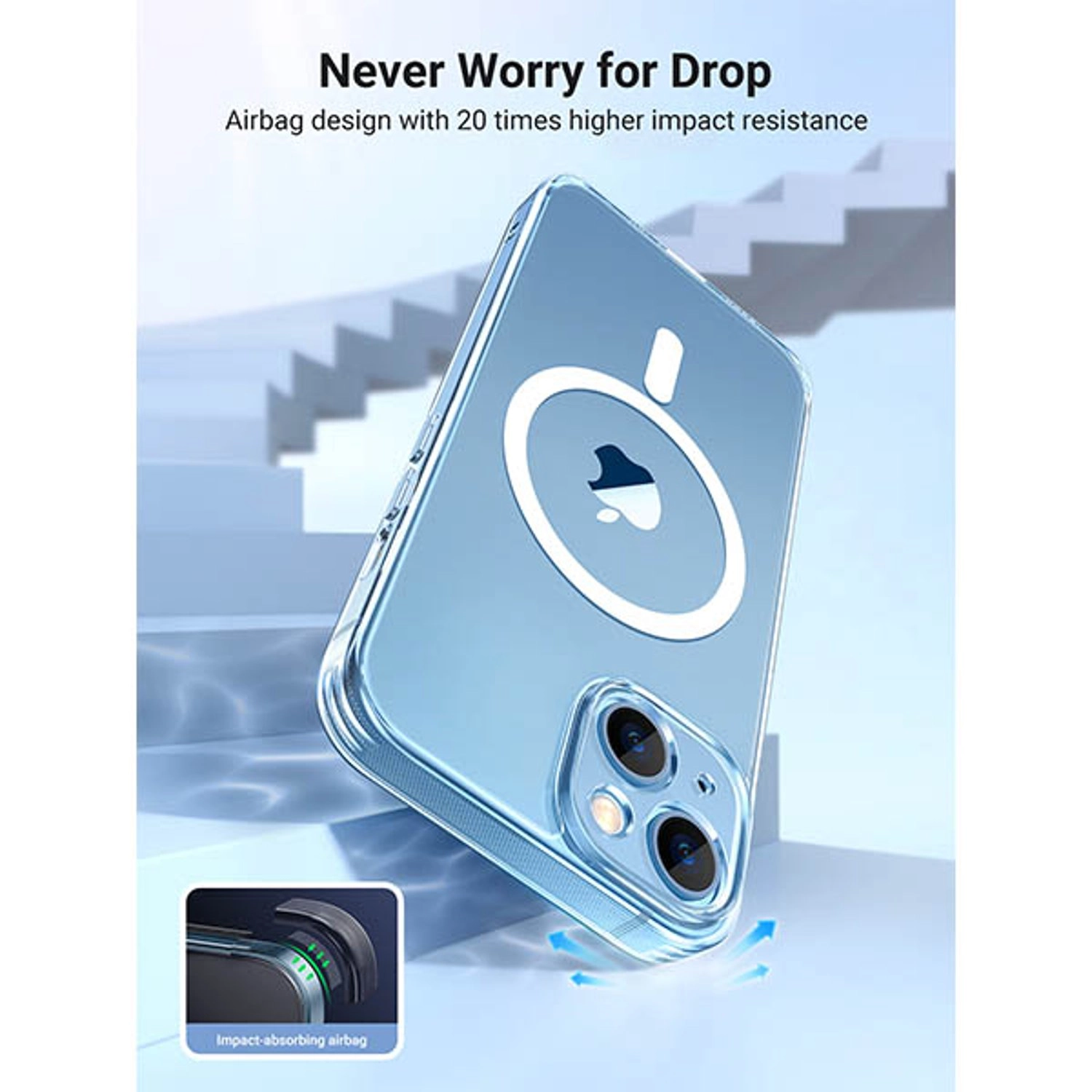 Magnetic Clear Case Back Case for iPhone 14 Plus