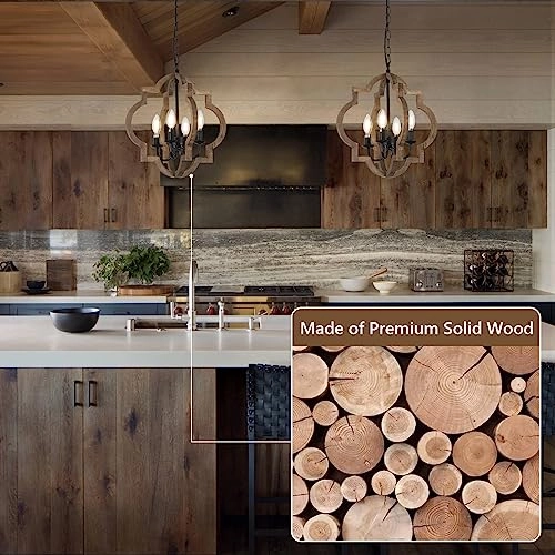 Farmhouse Chandelier - 42.5inch adjustable chain