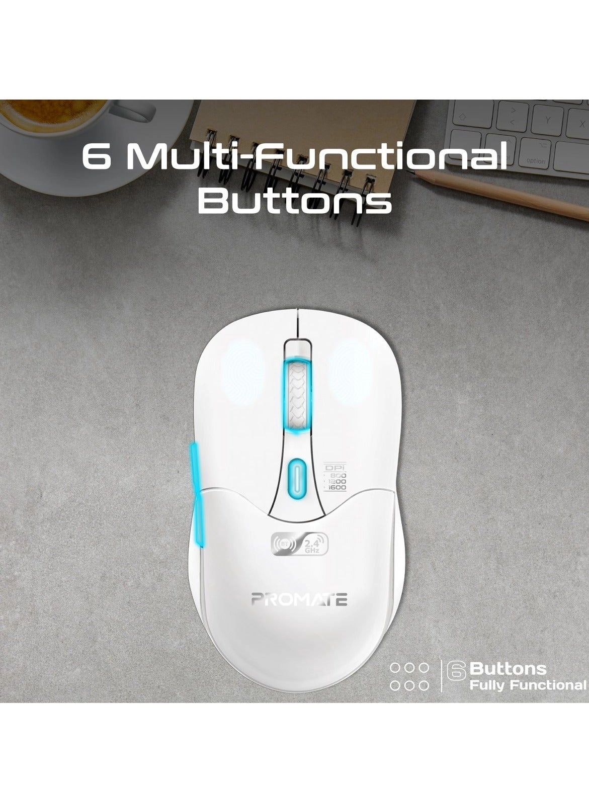 Kitt Ergonomic Optical Mouse - Wireless
