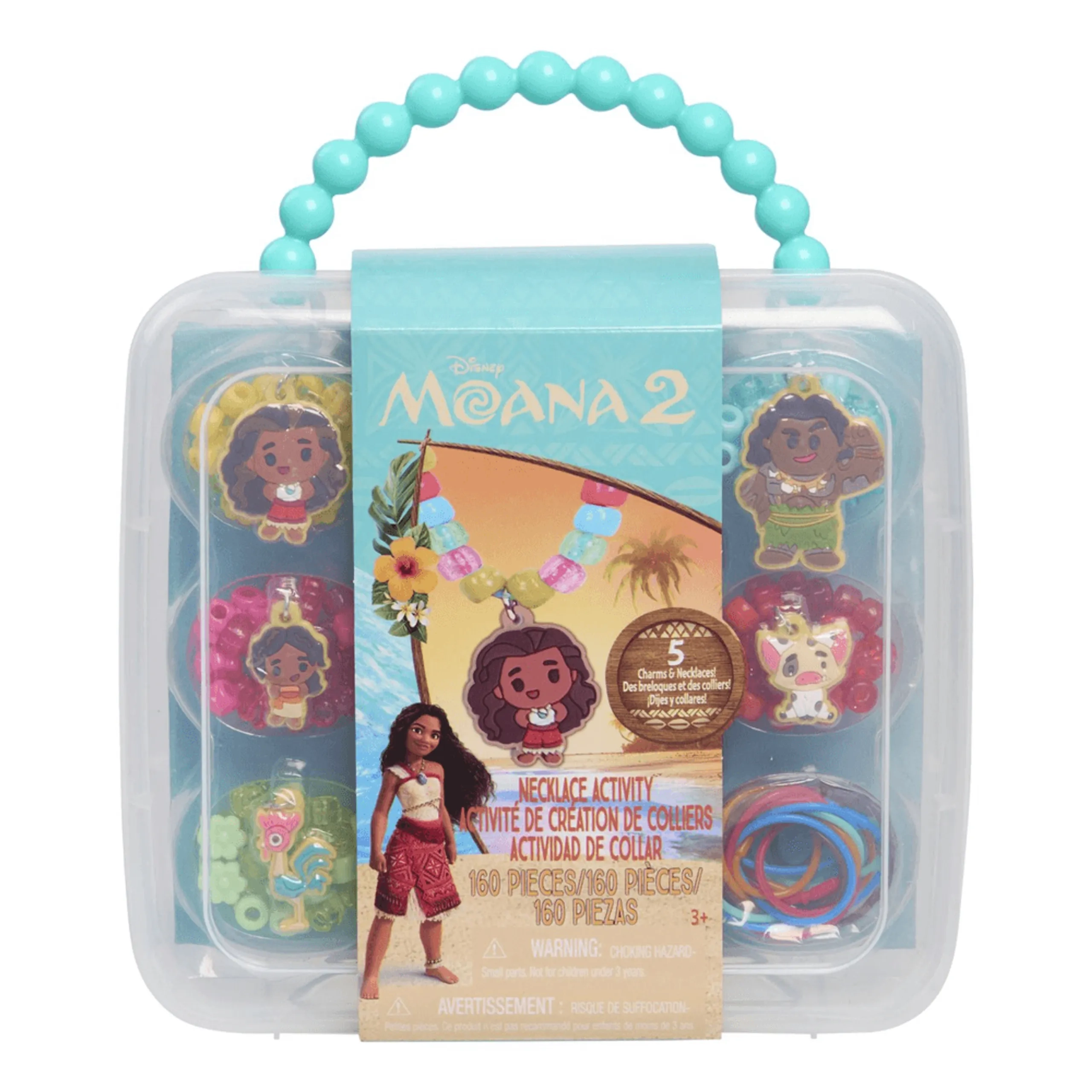 Moana 2 Necklace Activity Set - 150 beads 5 charms