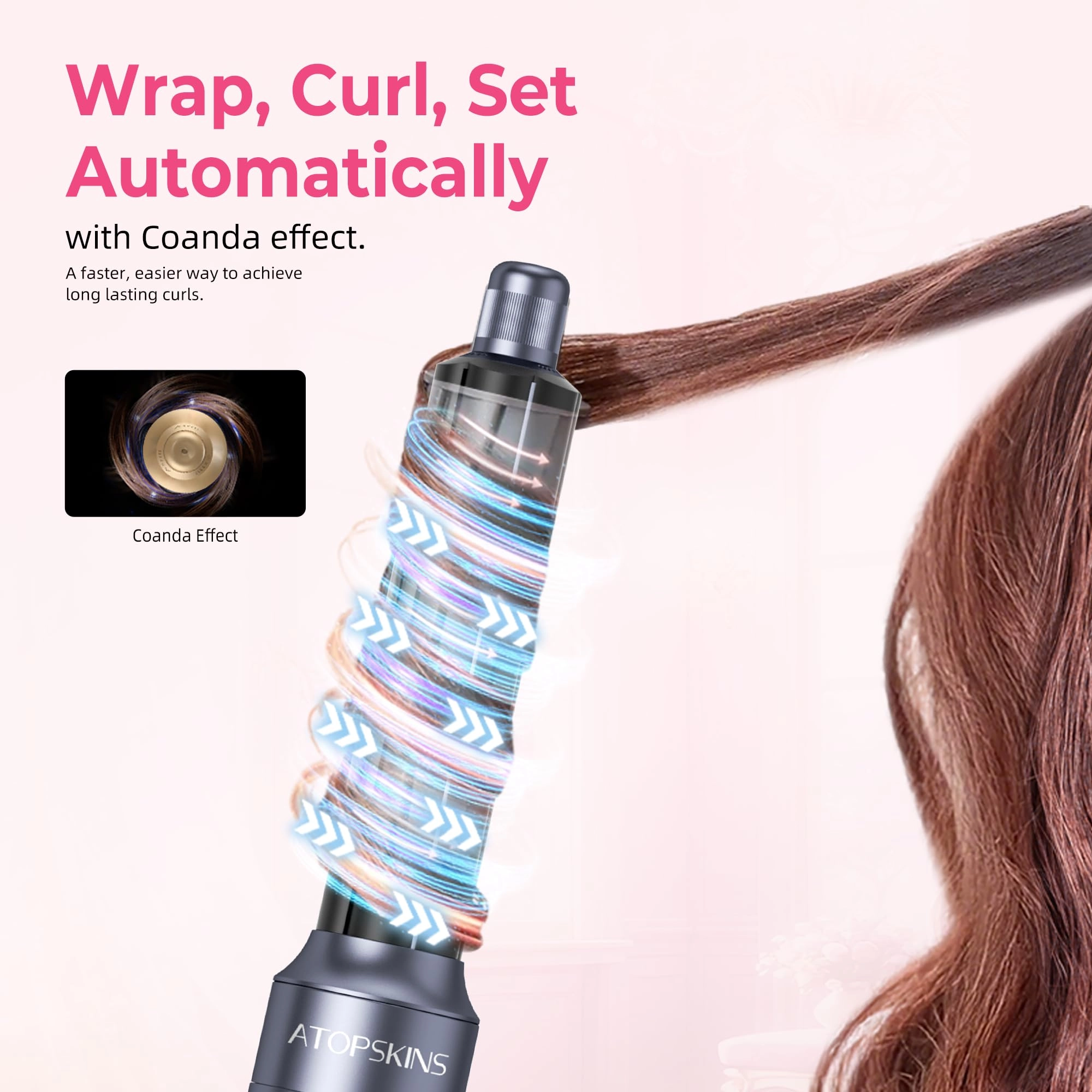 Air Styler - 6 in 1 Negative Ionic 3 Heat Settings