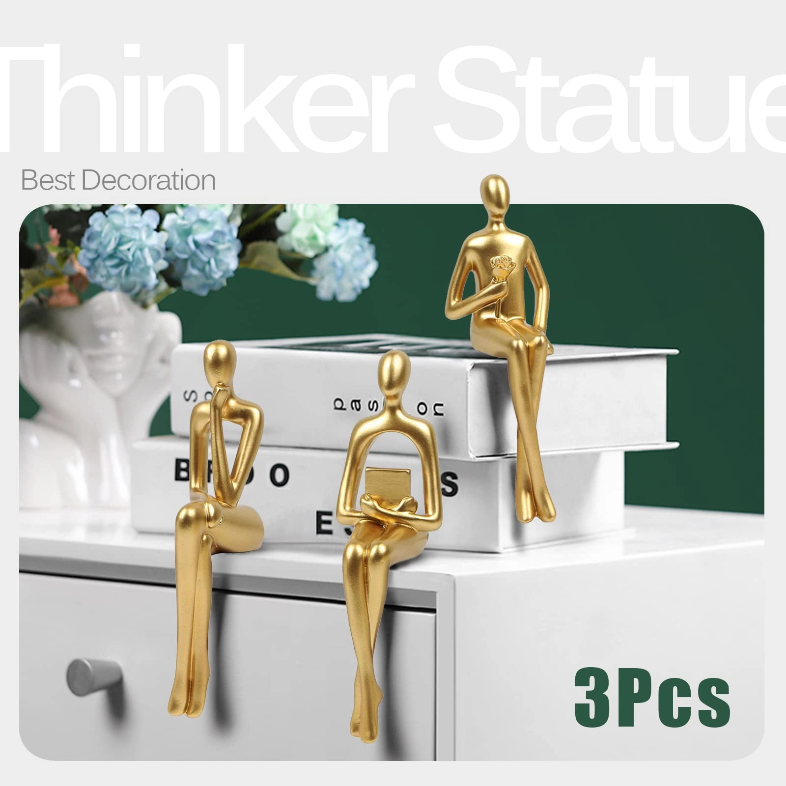 Thinker Statues - Resin