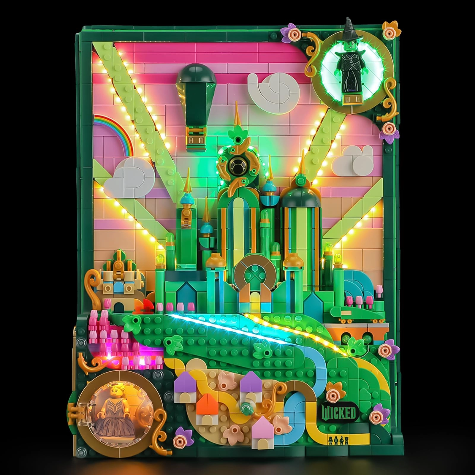 BRIKSMAX 2.0 Light Kit for LEGO Wicked Emerald City Wall Art 75685