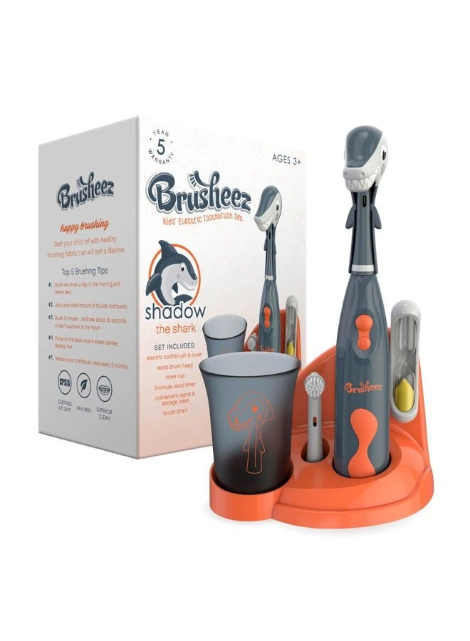 Kids’ Electric Toothbrush Set - Ages 3+ 2 Brush Heads 2-Minute Timer